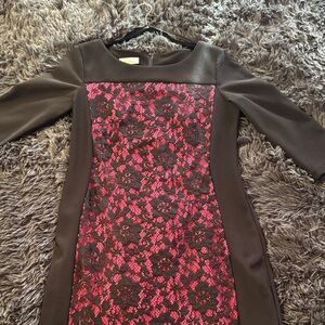 Alyx Black and Pink Floral Lace Dress